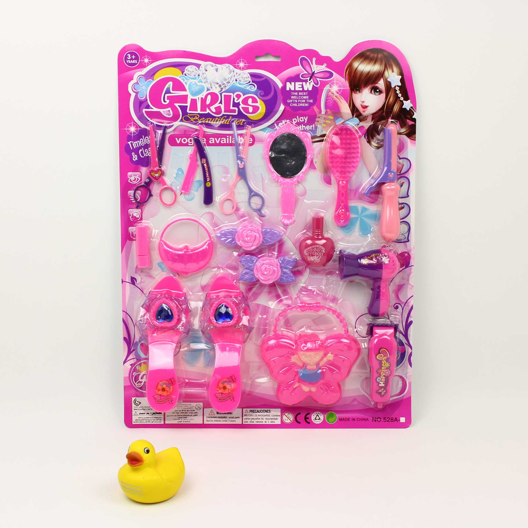 Maison De Poupée 4 Étage 11 Pièces Avec 4 Poupées - Lumières Clignotantes, Meubles, Cadeau Fille 3-8 Ans